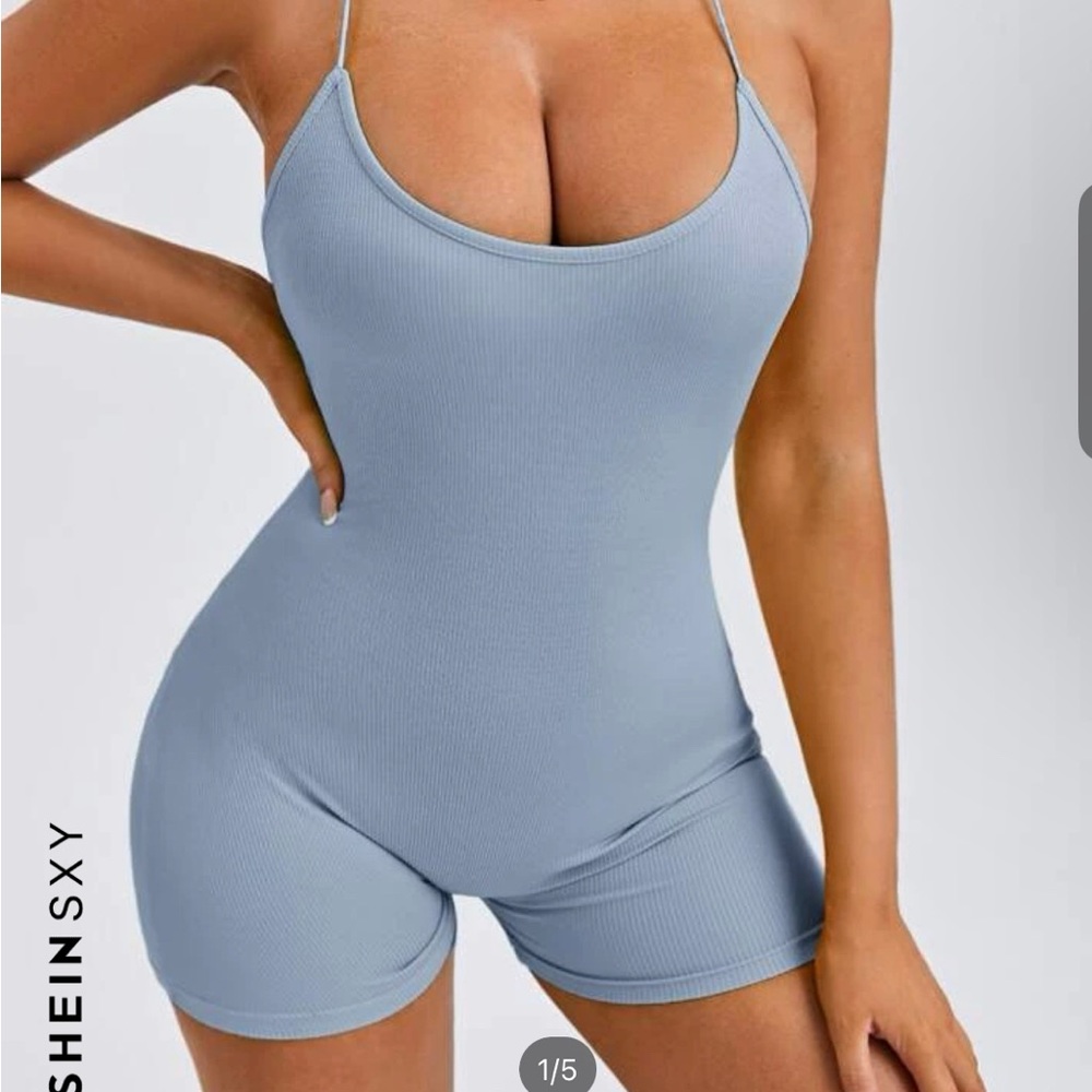Blue jumpsuit